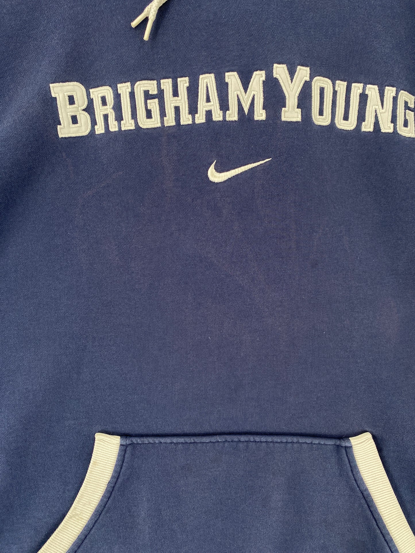 00' NIKE x BRIGHAM YOUNG Size L Vintage College Hoodie Sweat-Shirt / E7869S