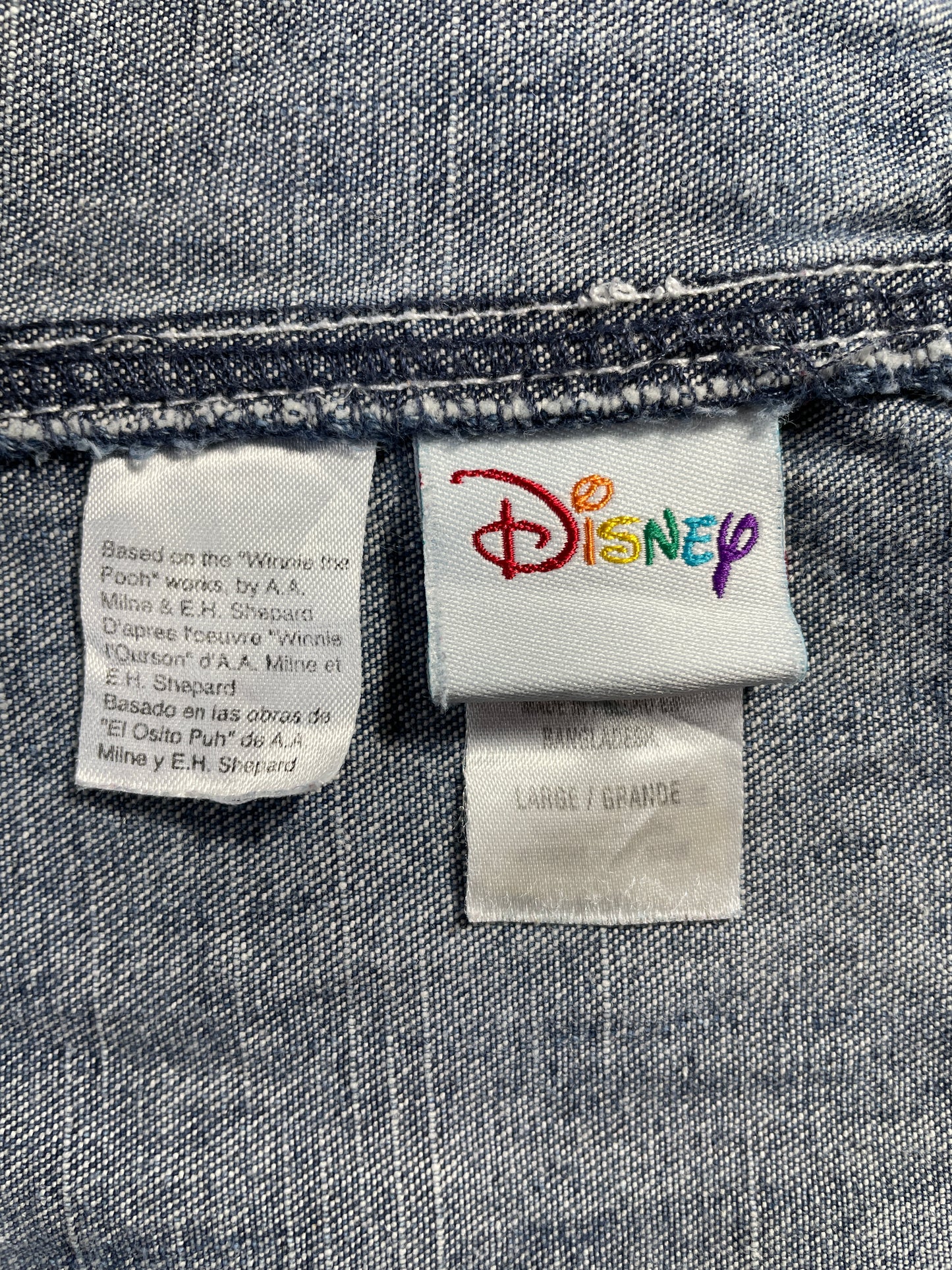 .Vintage DISNEY EEYORE Size L Denim Overall / F205P