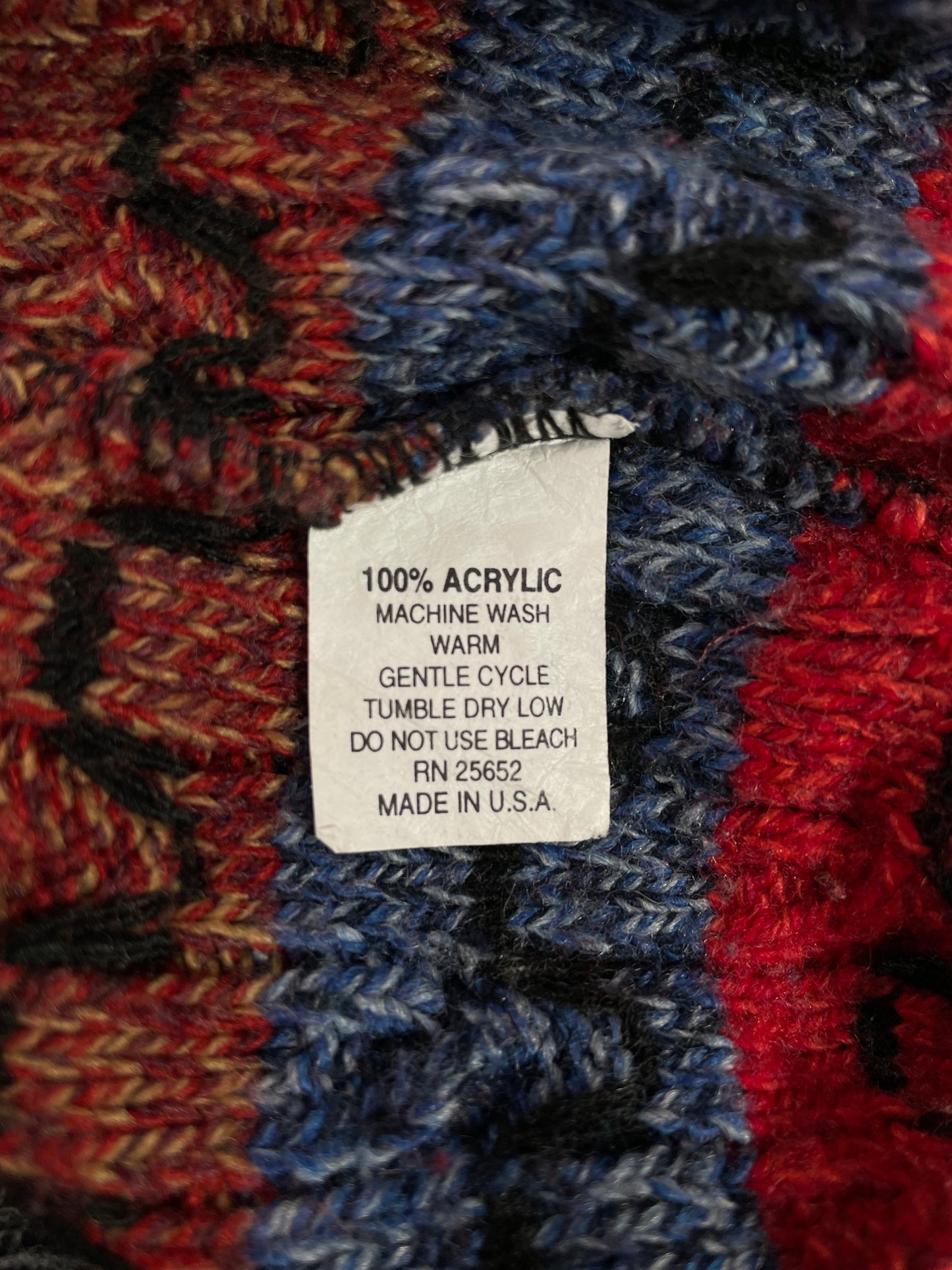 Vintage PROTEGE Made in USA Size XL Acrylic Knit Sweater / F6380K