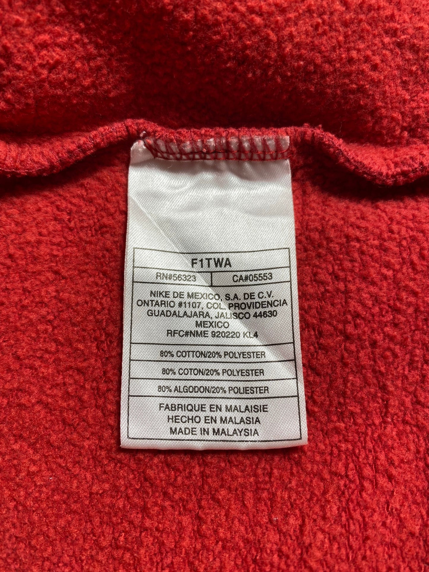 00’ NIKE Size XL Vintage Half Zip-up Sweat-shirt / G7207S