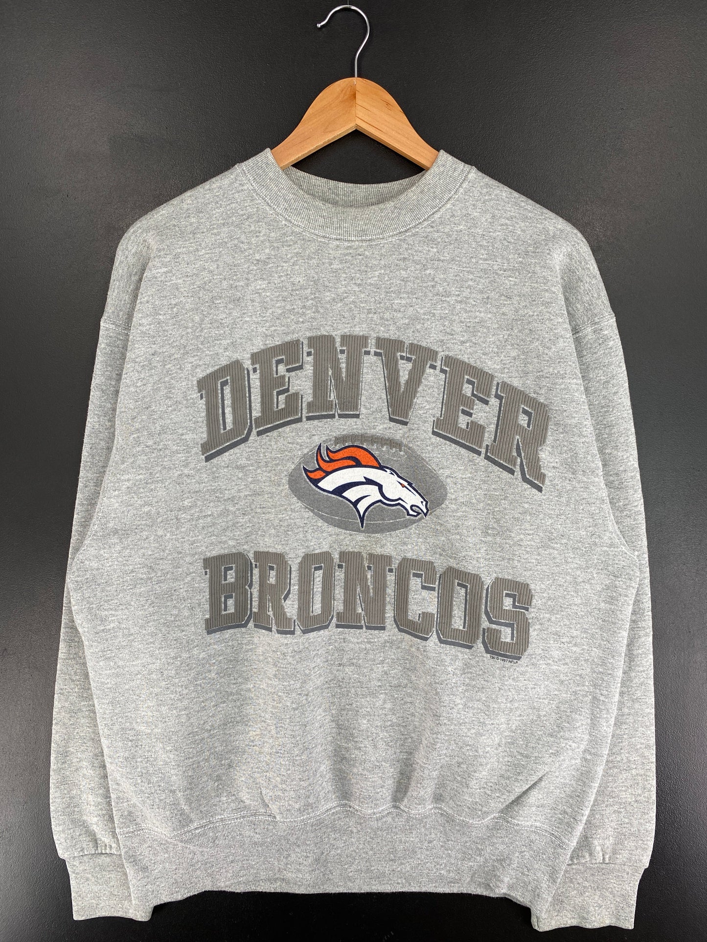 .90’s DENVER BRONCOS Made in USA Size L Vintage NFL Sweat-Shirt / F5544S