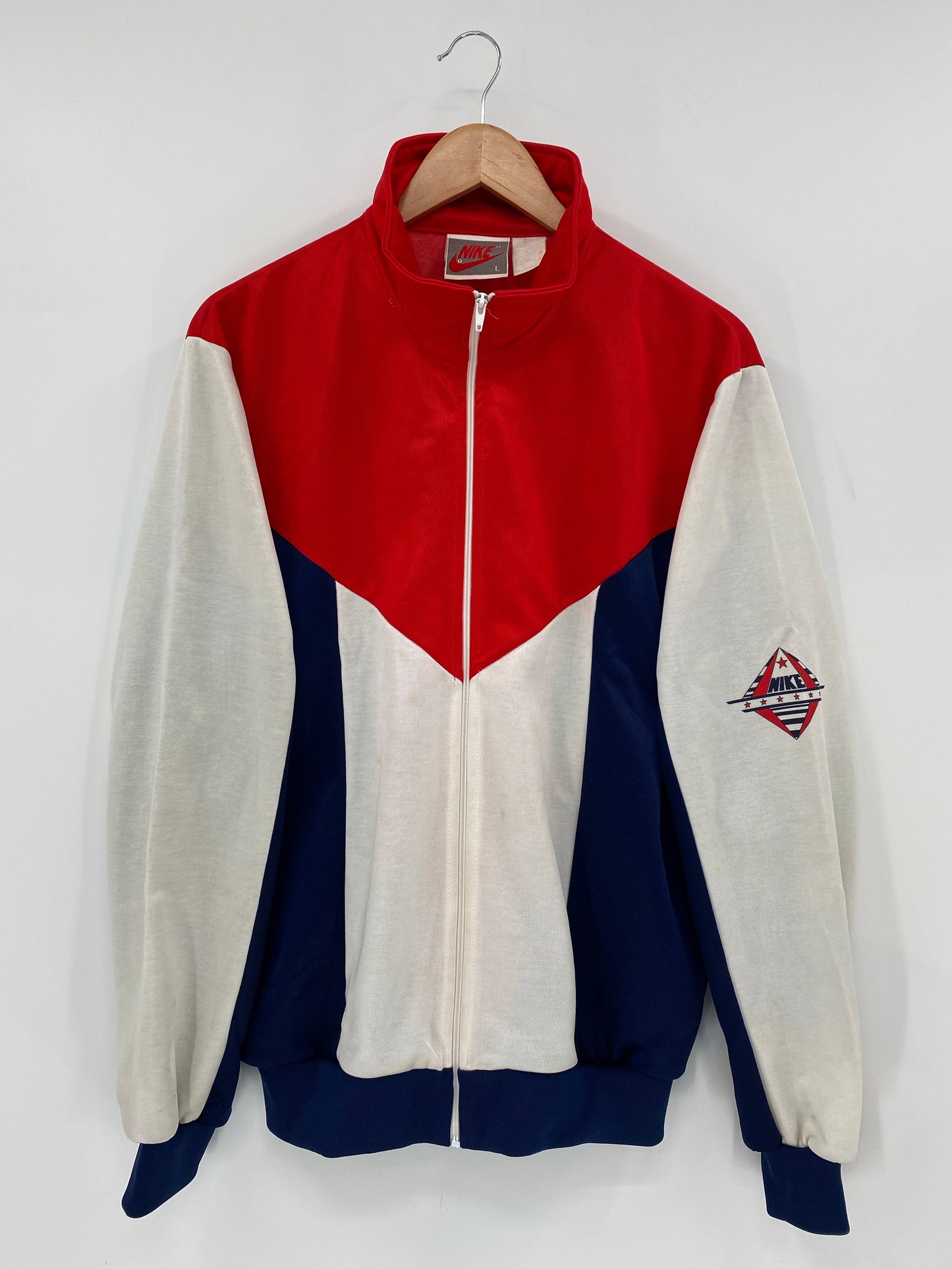90's NIKE SILVER TAG Size L Vintage Zip-up Nylon Jacket/ F6845J