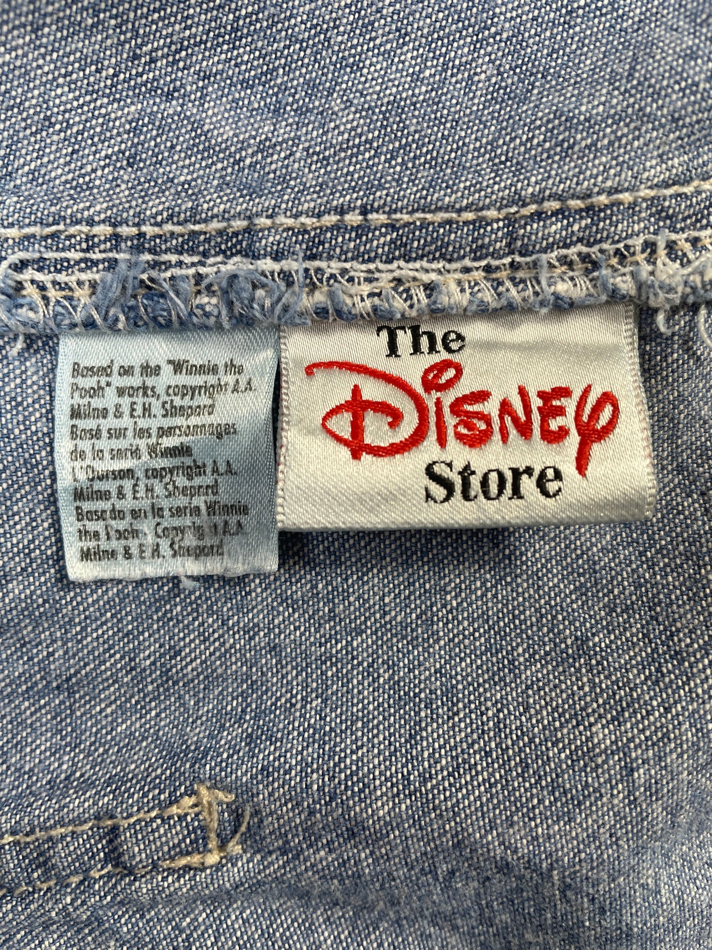 Vintage DISNEY WINNIE THE POOH Size Approx.L Denim Overall / G1965P