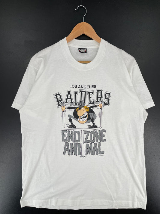 1989 LOS ANGELES RAIDERS Made in USA Size XL Vintage T-shirt / F553T