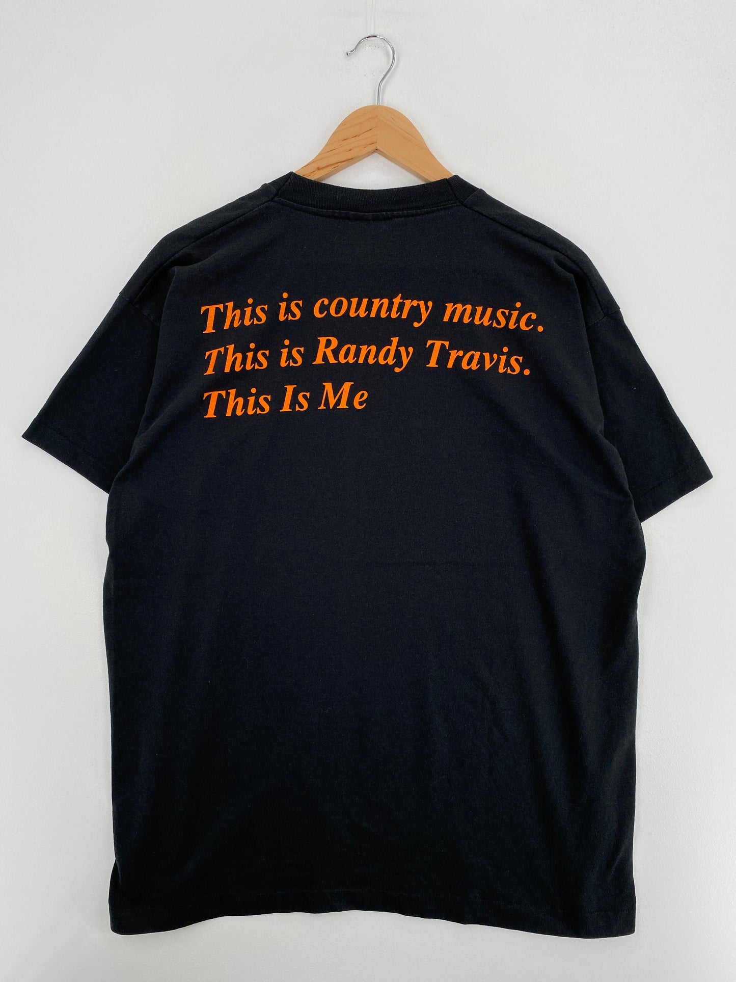 1994 RANDY TRAVIS Made in USA Size XL Vintage Music T-Shirts / F1835T