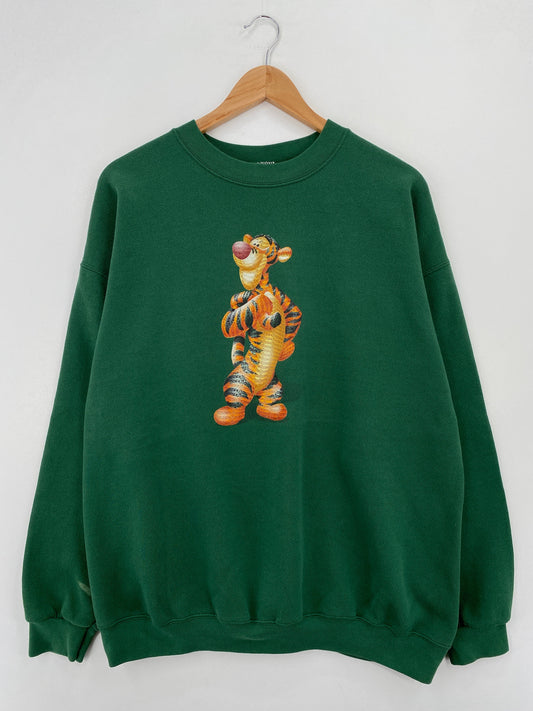 00’ DISNEY TIGGER Size XL Vintage Sweat-shirt / E9876S