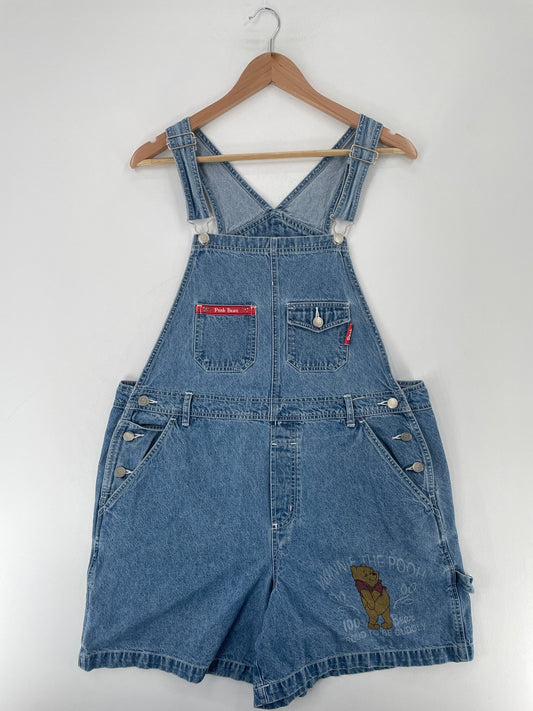00' DISNEY WINNIE THE POOH Size Ladies.18W(XL) Vintage Denim Overall / E7888P
