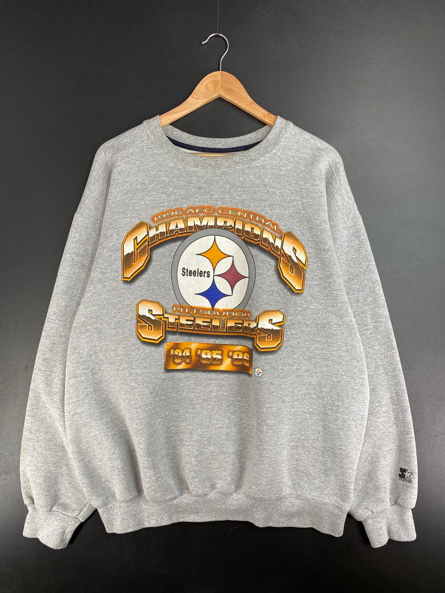90’s STARTER x PITTSBURGH STEELERS Made in USA Size XL Vintage NFL Sweat-shirt / G3458S