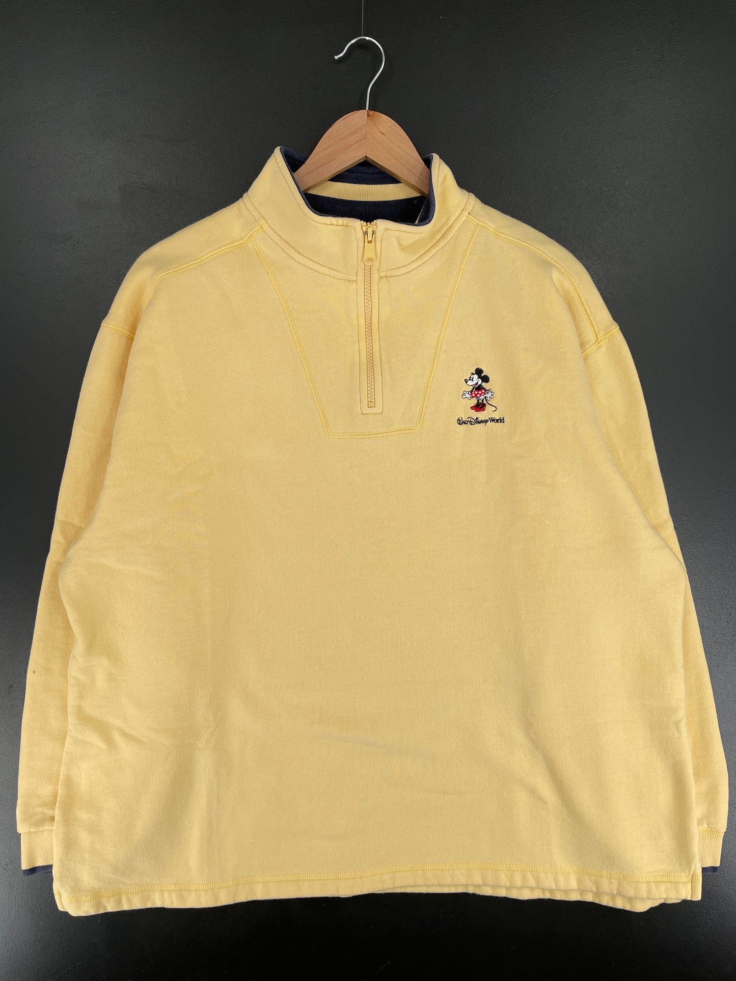 00's DISNEY MINNIE Size XL Vintage Half Zip-up Sweat-shirt / G342S