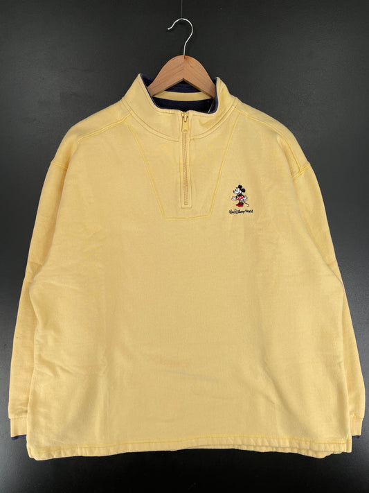 00's DISNEY MINNIE Size XL Vintage Half Zip-up Sweat-shirt / G342S