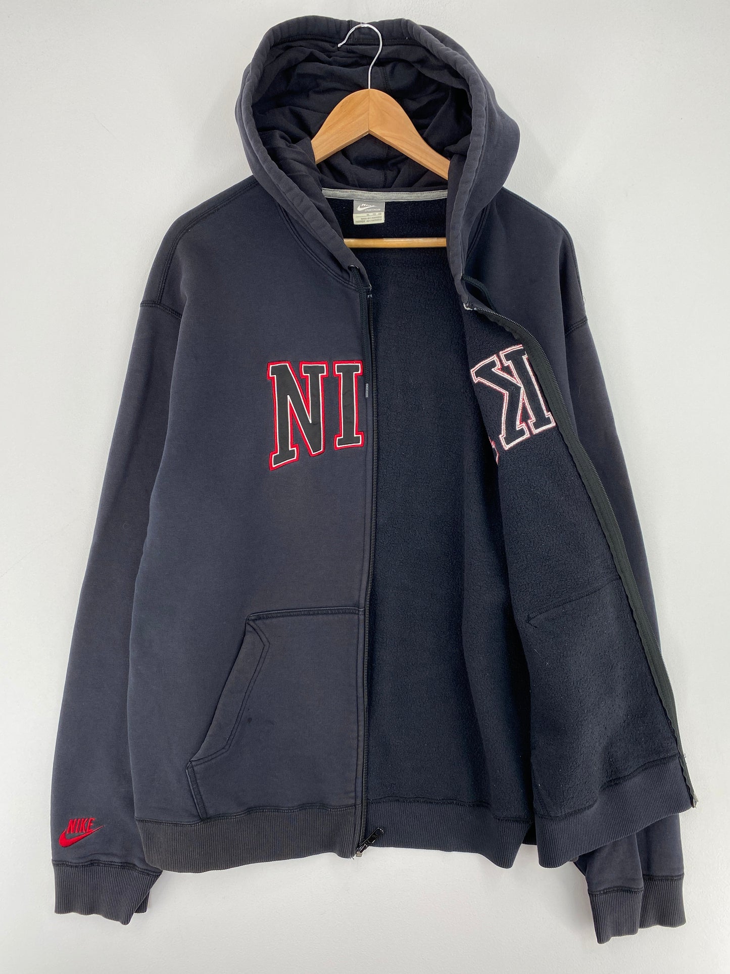 00’ NIKE Size XL Zip Up Hoodie Sweat-Shirt / F6309S