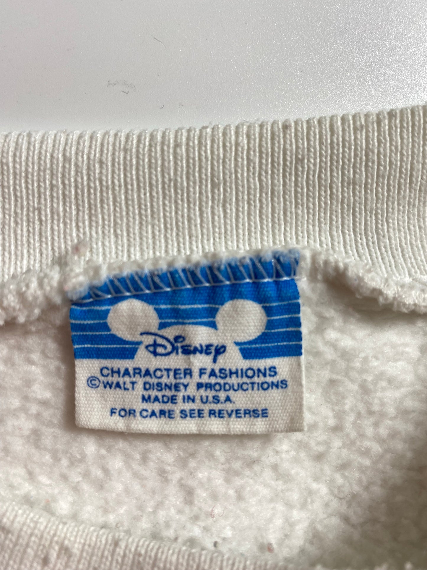 90’s DISNEY MICKEY Made in USA Size No Tag (Approx.XL) Vintage Sweat-shirt / E7746S