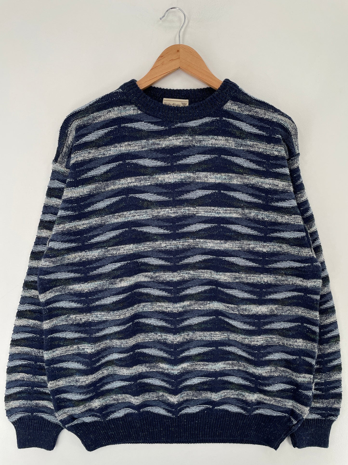 Vintage EMILIA NANDINI Size Approx.XL Wool Knit Sweater / F5875K