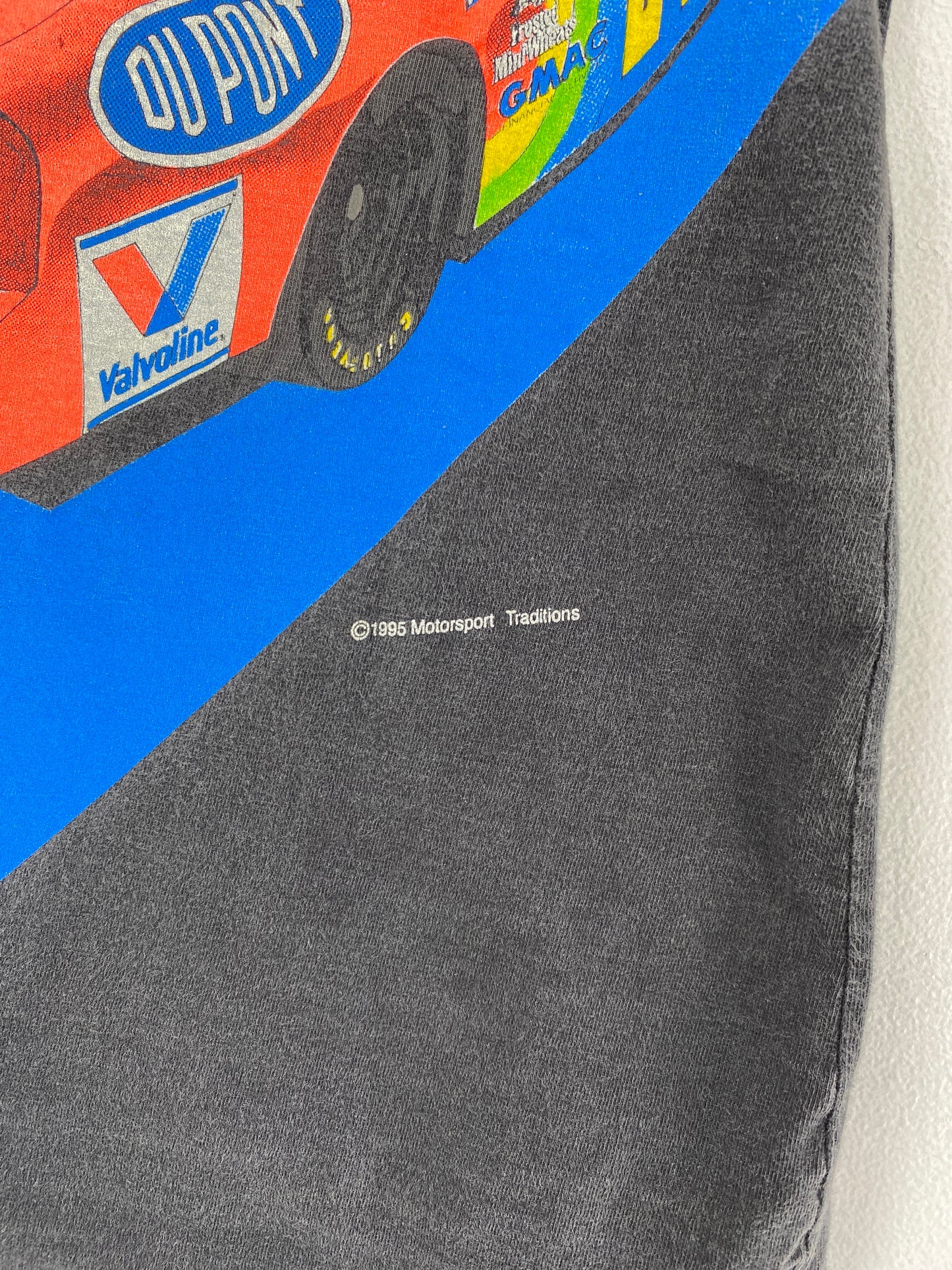 1995 NASCAR JEFF GORDON Made in USA Size L Vintage Racing T-Shirt / E8740T