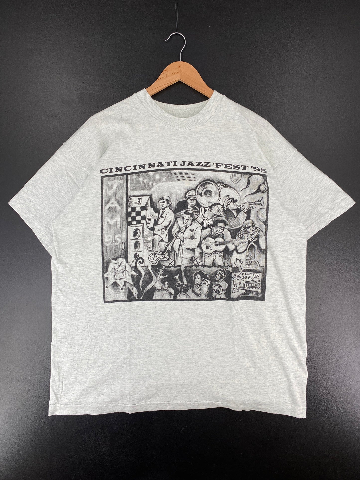 1995 CINCINNATI JAZZ' FEST Made in USA Size XXL Vintage T-shirt / F3935T