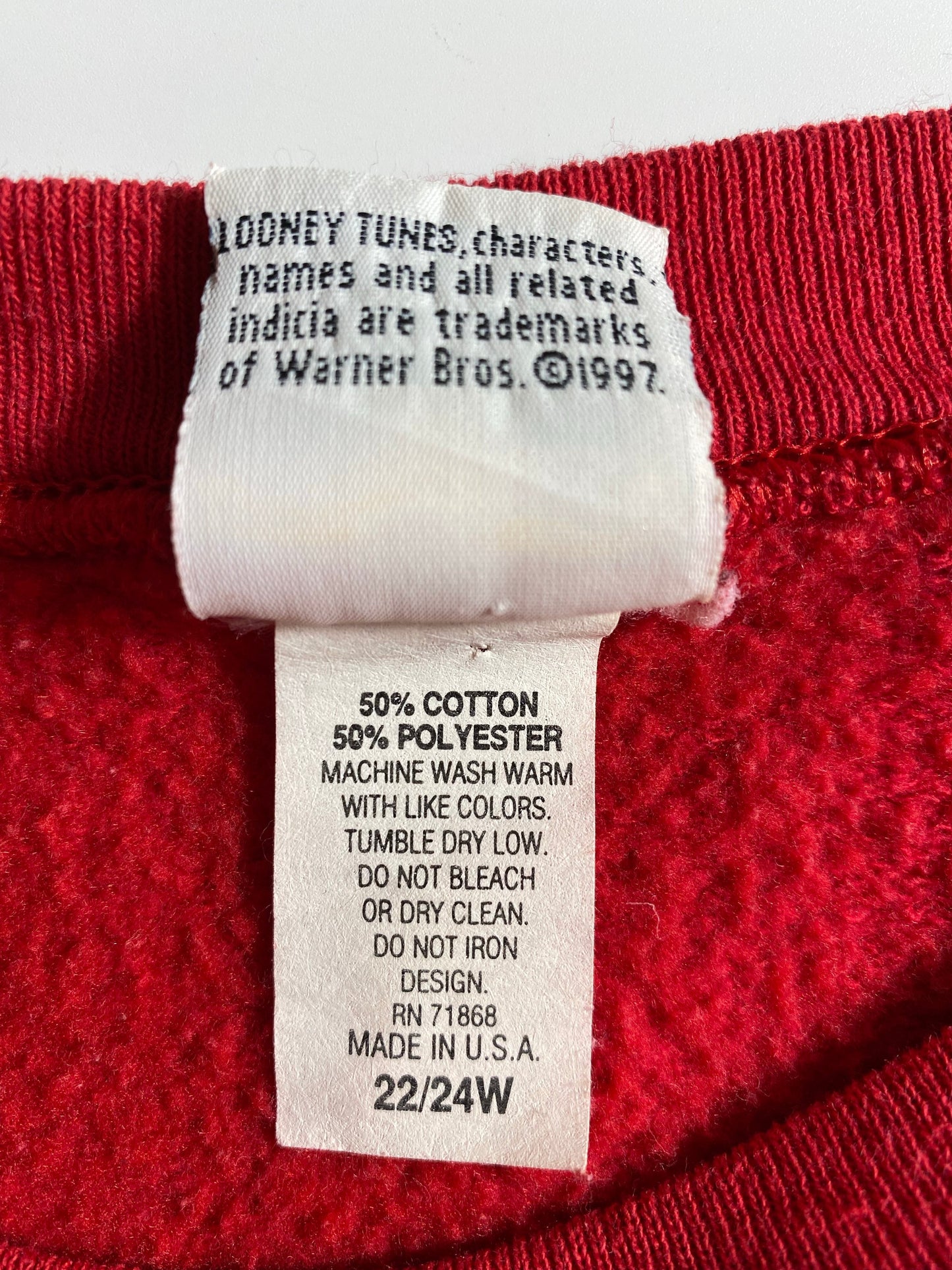 (XL) 1997 LOONEY TUNES TWEETY Sweat-shirt / A0249S