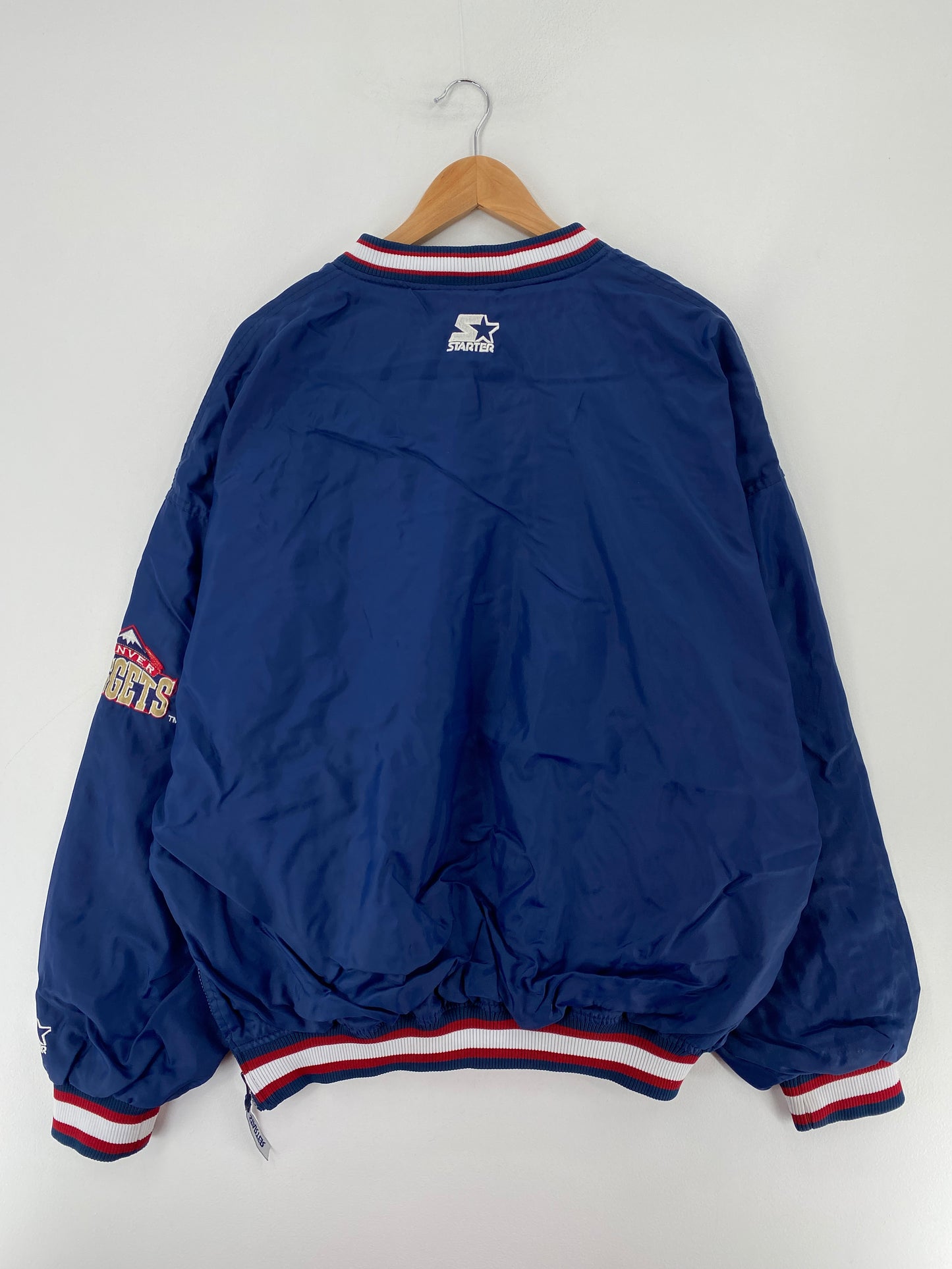 90’s STARTER x DENVER NUGGETS Size XXL Vintage NBA Nylon Sweat Shirt / E7221N