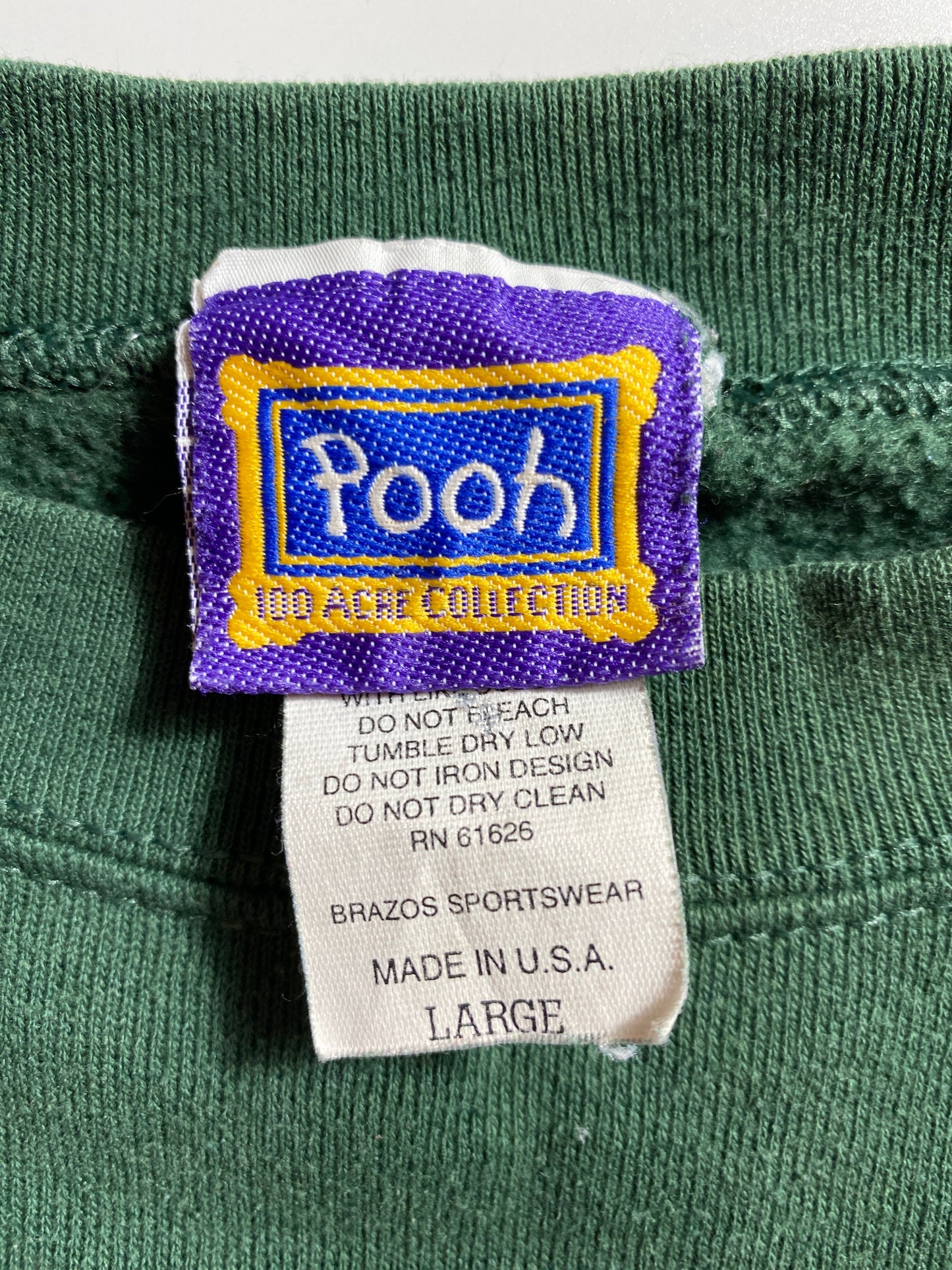 00’s DISNEY POOH TIGGER Made in USA Size L Vintage Sweat-Shirt / G4192S