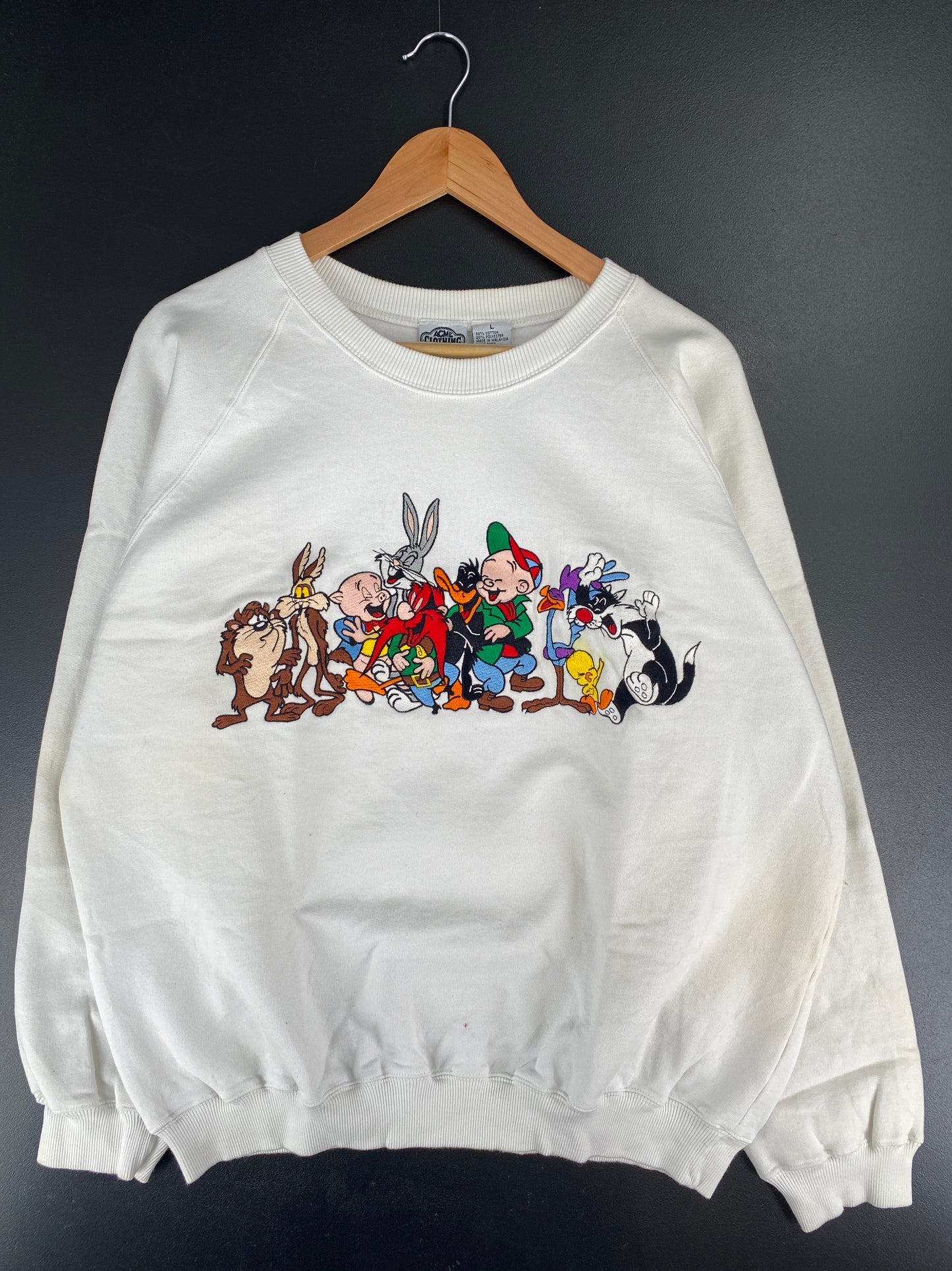 1991 LOONEY TUNES Size L Vintage Sweat-shirt / E7762S