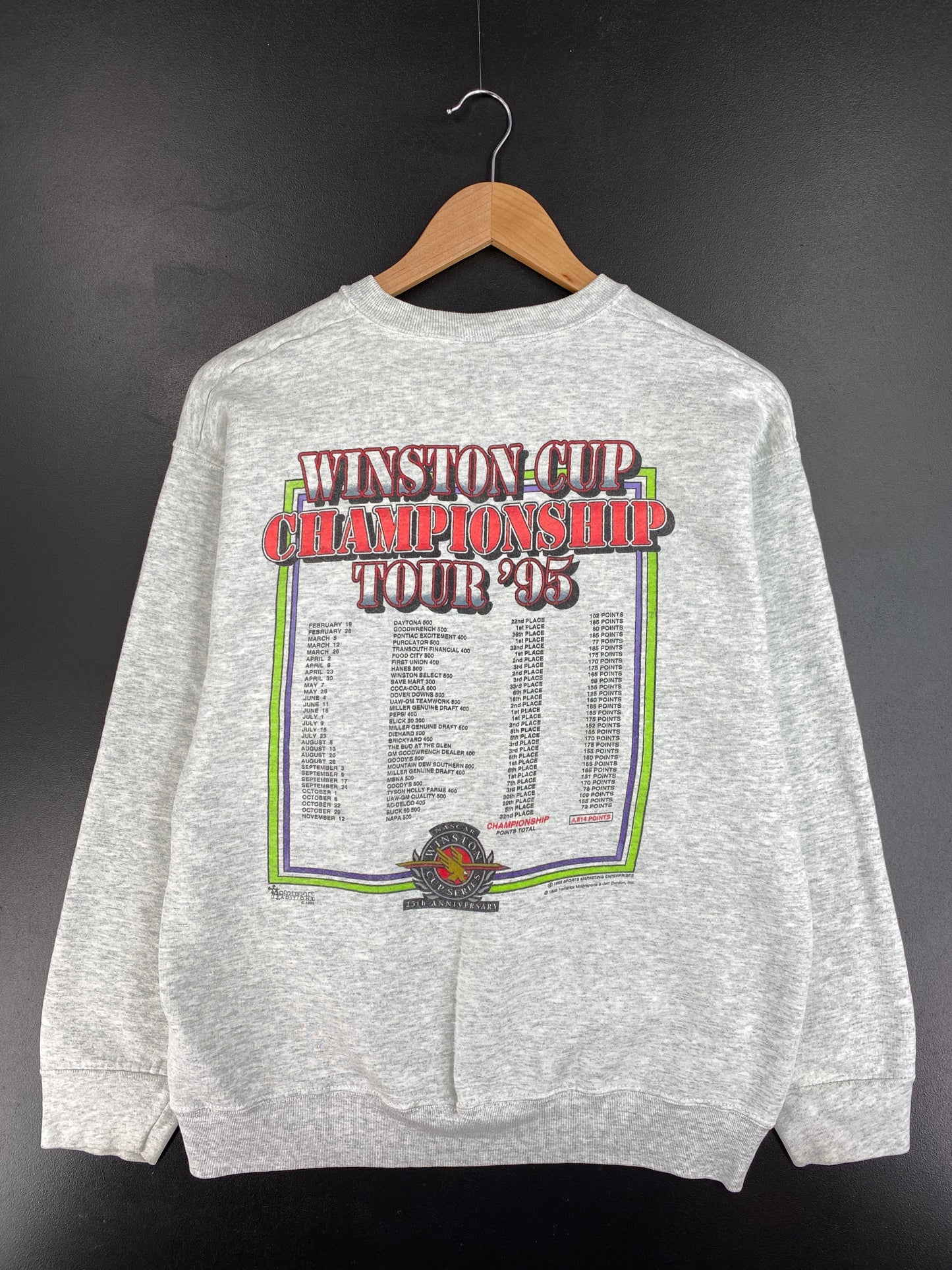 1995 WINSTON CUP CHAMPIONSHIP TOUR Made in USA Size L Vintage Racing Sweat-shirt / F1550S