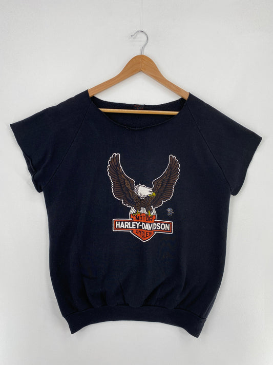 .80’s HARLEY DAVIDSON Made in USA Size Ladies XL Vintage Sweat-Shirt / G3122T