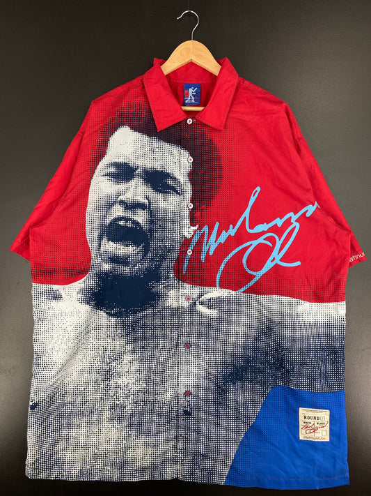 .90's MUHAMMAD ALI Size XXXL Vintage Button Down Short Sleeve Shirt / E8101B