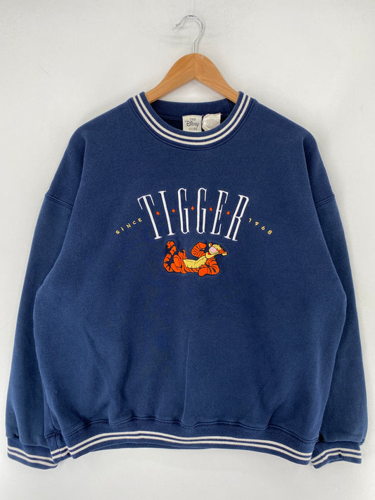 00' DISNEY TIGGER Size L Vintage Sweat-shirt / E9465S