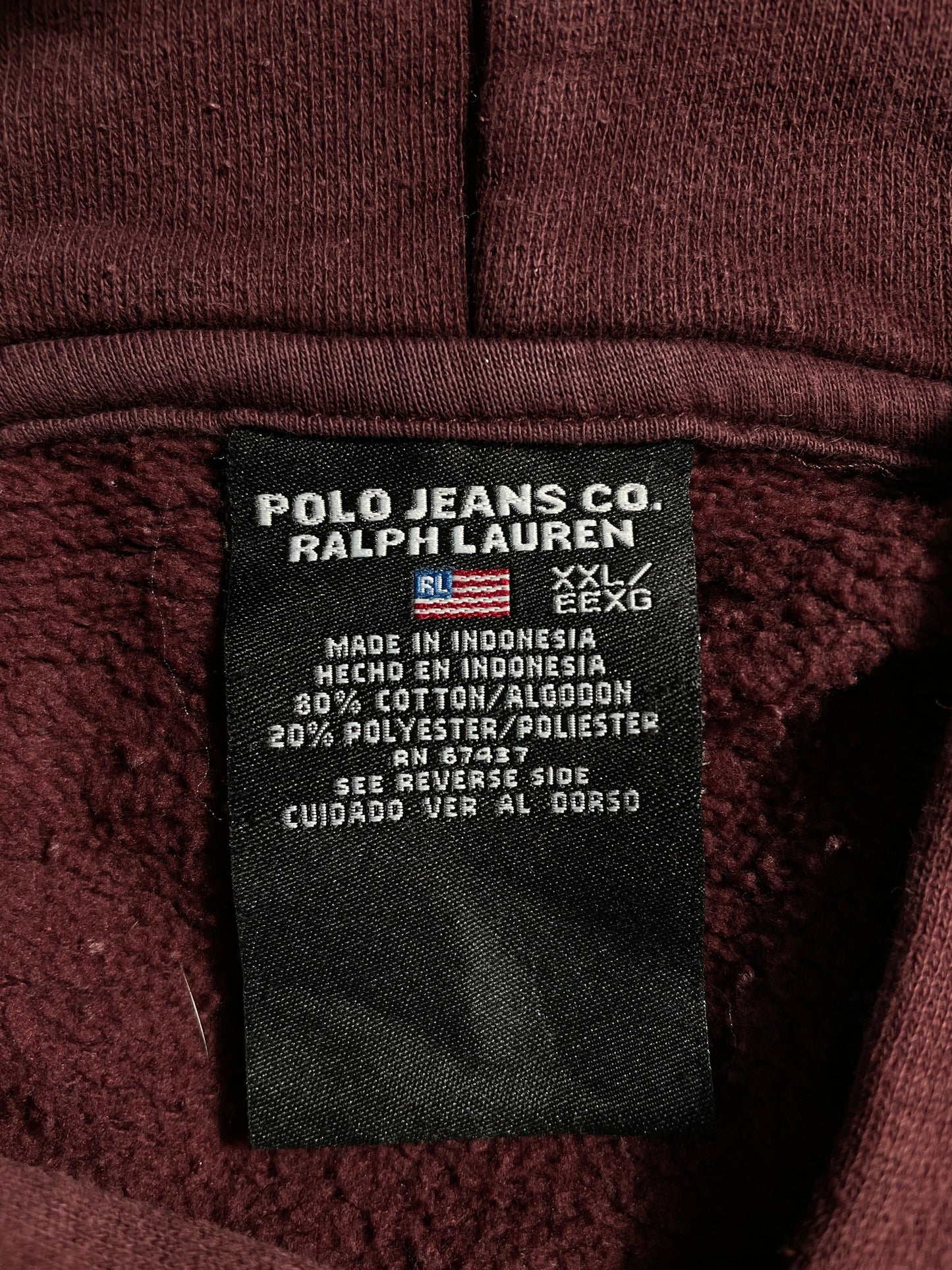 00’s POLO JEANS RALPH LAUREN Size XXL Vintage HoodieSweat-shirt / F8164S