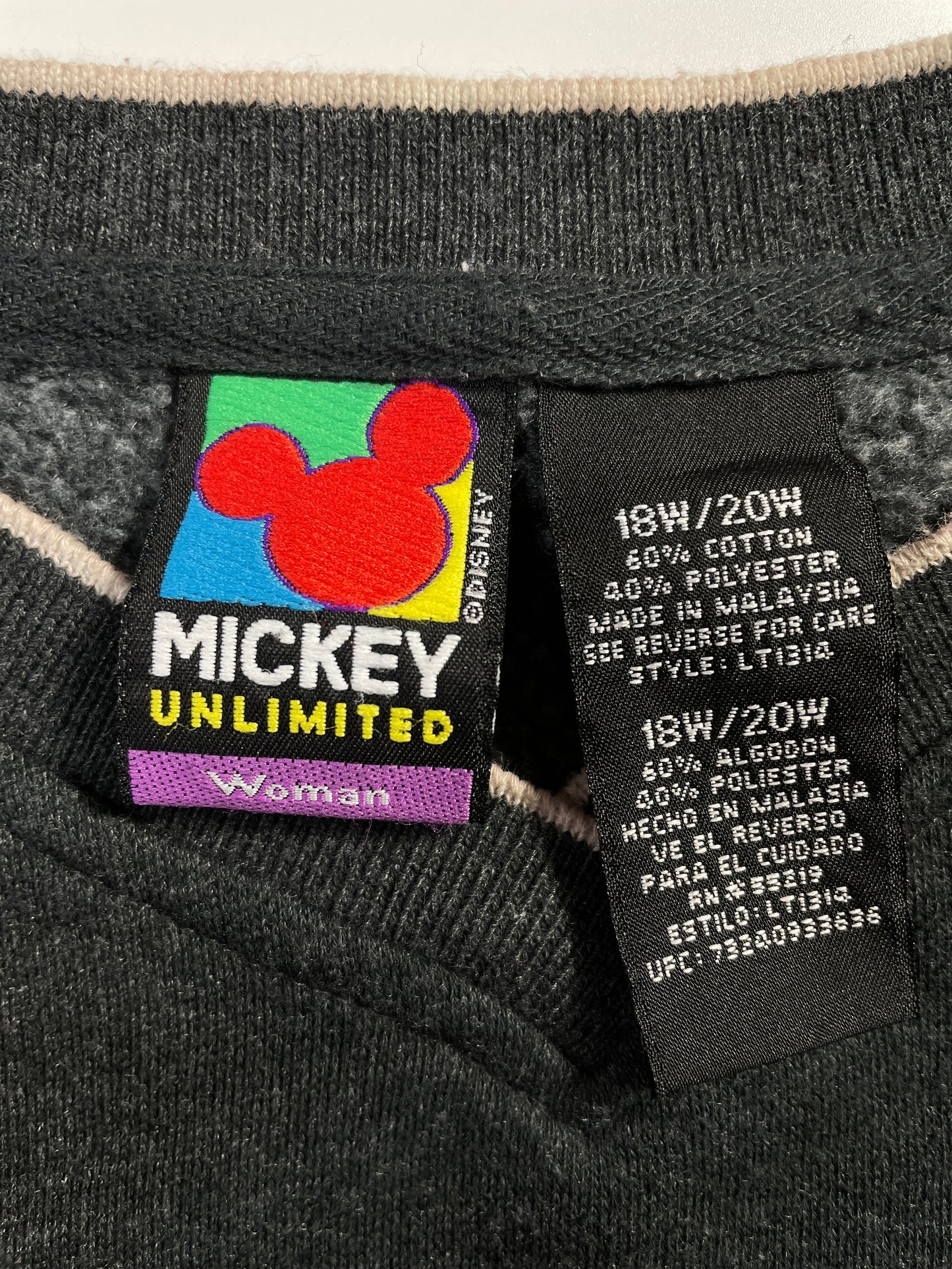 90's DISNEY MICKEY Size Ladies.XL Vintage Sweat-shirt / F5674S