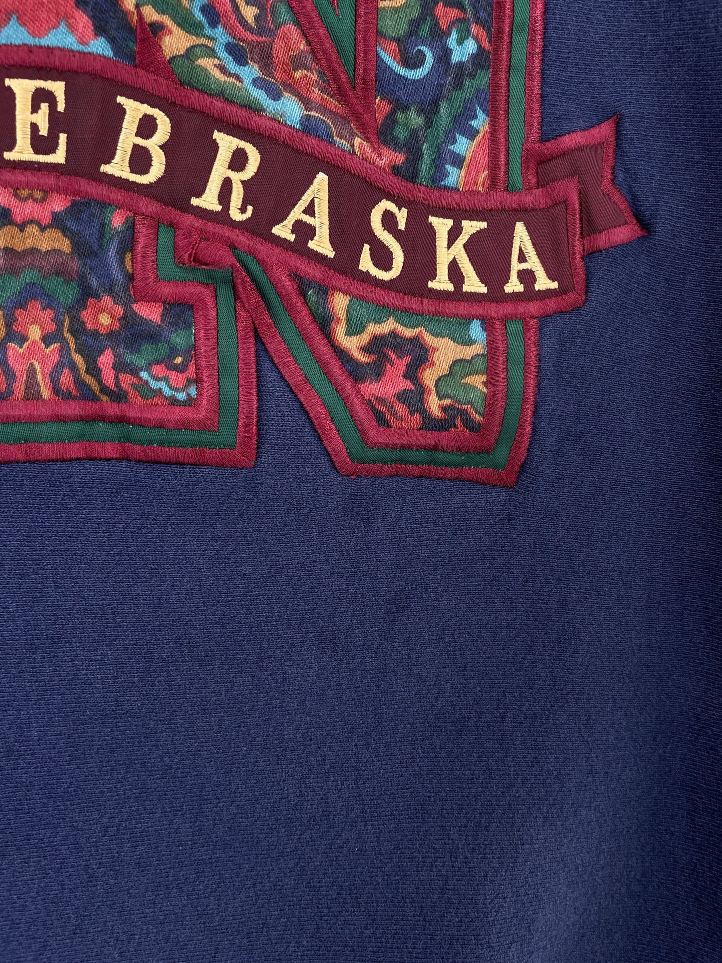 90's NEBRASKA Made in USA Size Approx.XL Vintage College Sweat-shirt / G400S