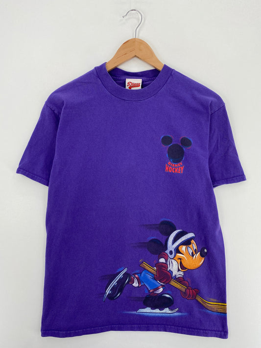 .90's DISNEY HOCKEY Made in USA Size S Vintage T-Shirt / E8006T