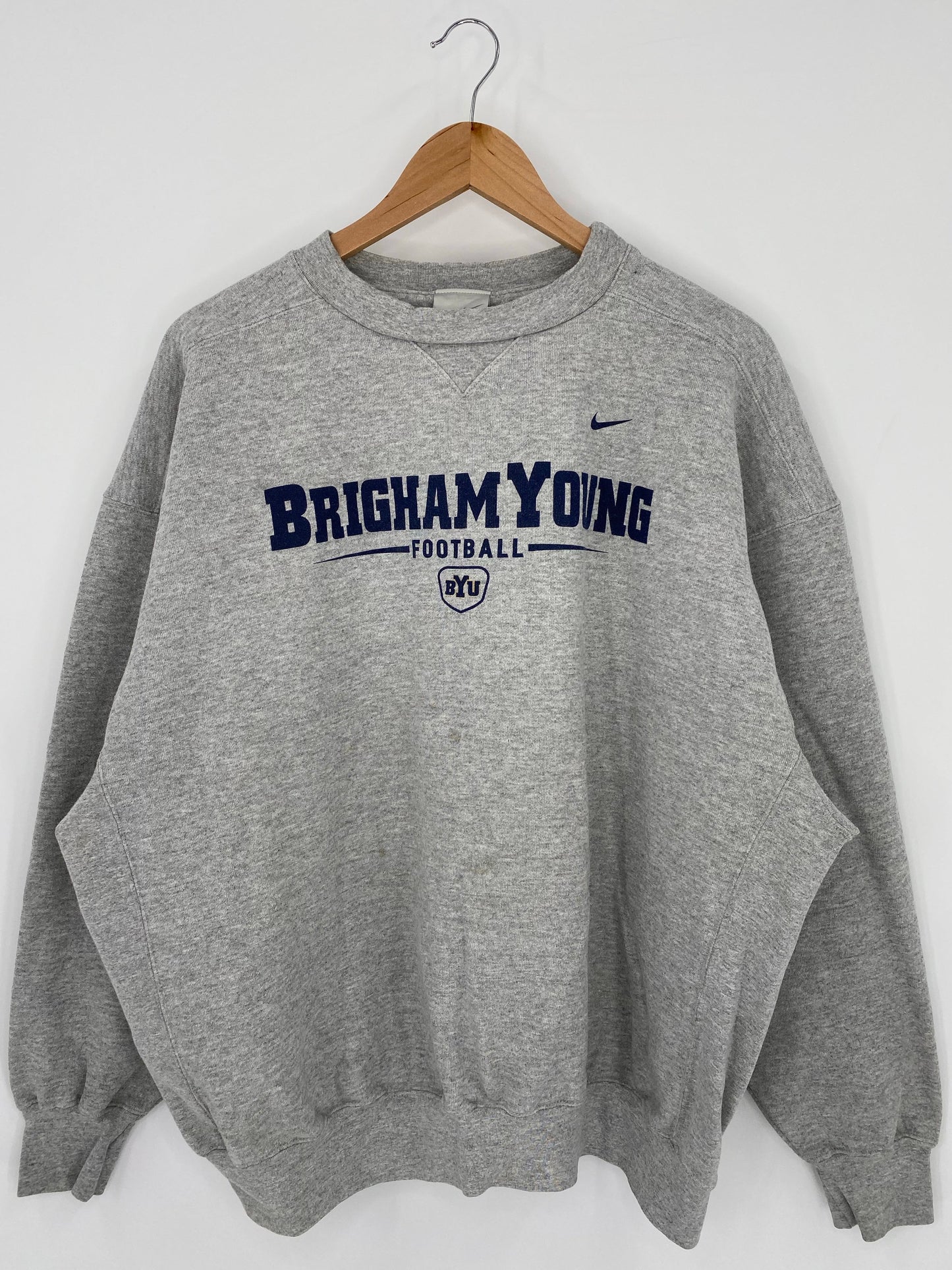 90's NIKE x BRIGHAM YOUNG UNIVERSITY Size XL Vintage College Sweat-shirt / F6543S