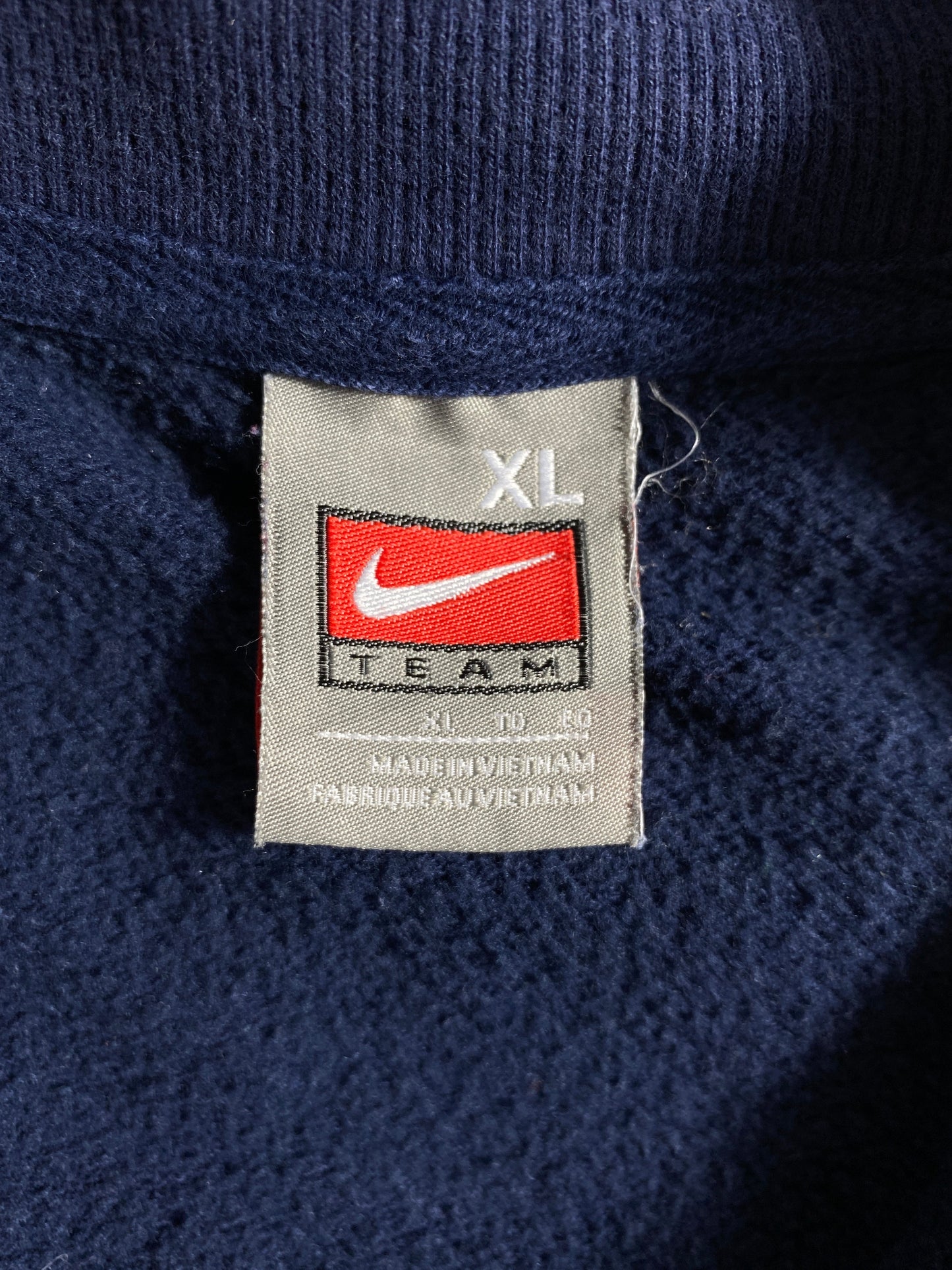 00' NIKE LEWIS AND CLARK CC Size XL Vintage College Half Zip Sweat-Shirt / G4386S