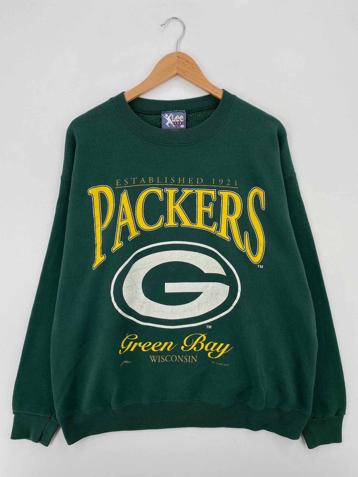 1995 GREEN BAY PACKERS Size L Vintage NFL Sweat - Shirt / F1818S
