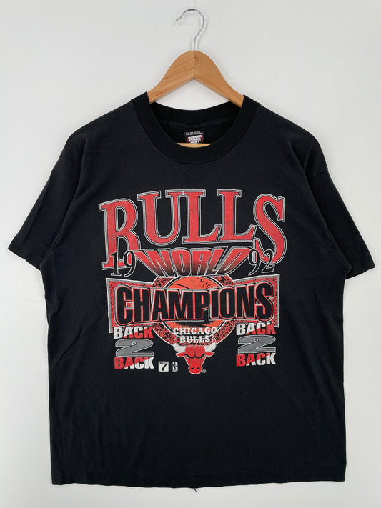 1992 CHICAGO BULLS Made in USA Size XL Vintage NBA T-Shirt / F4704S