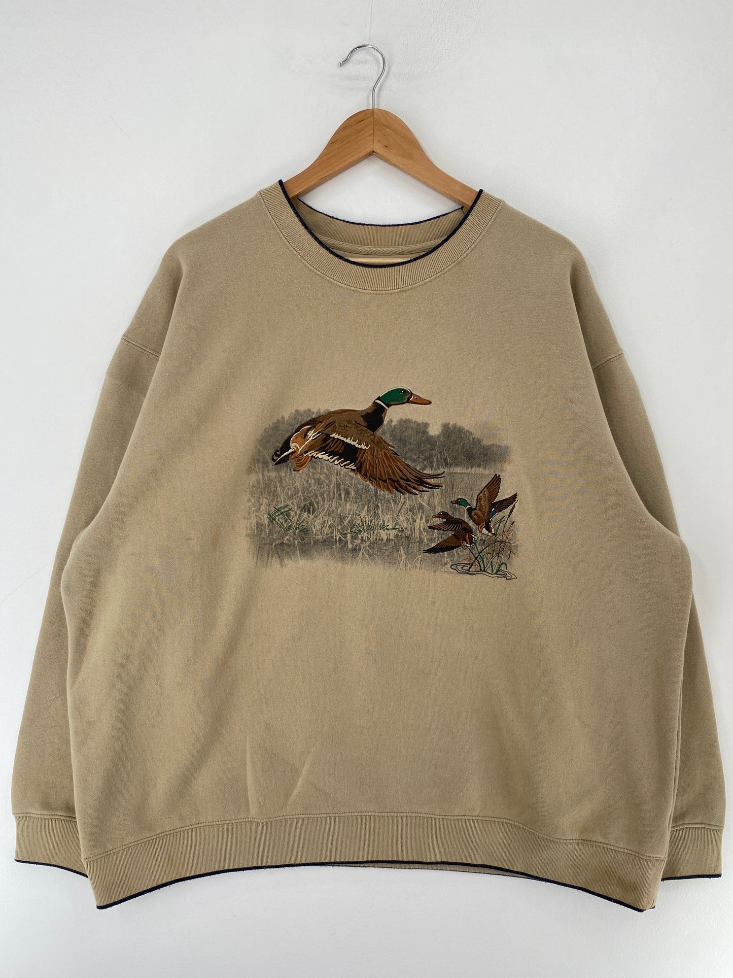 00’ DUCK Size XL Vintage Animal Sweat-Shirt / F265S