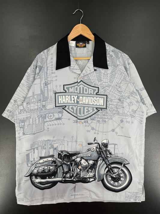 .Vintage HARLEY DAVIDSON Size XL Button Down Shirt / F812B