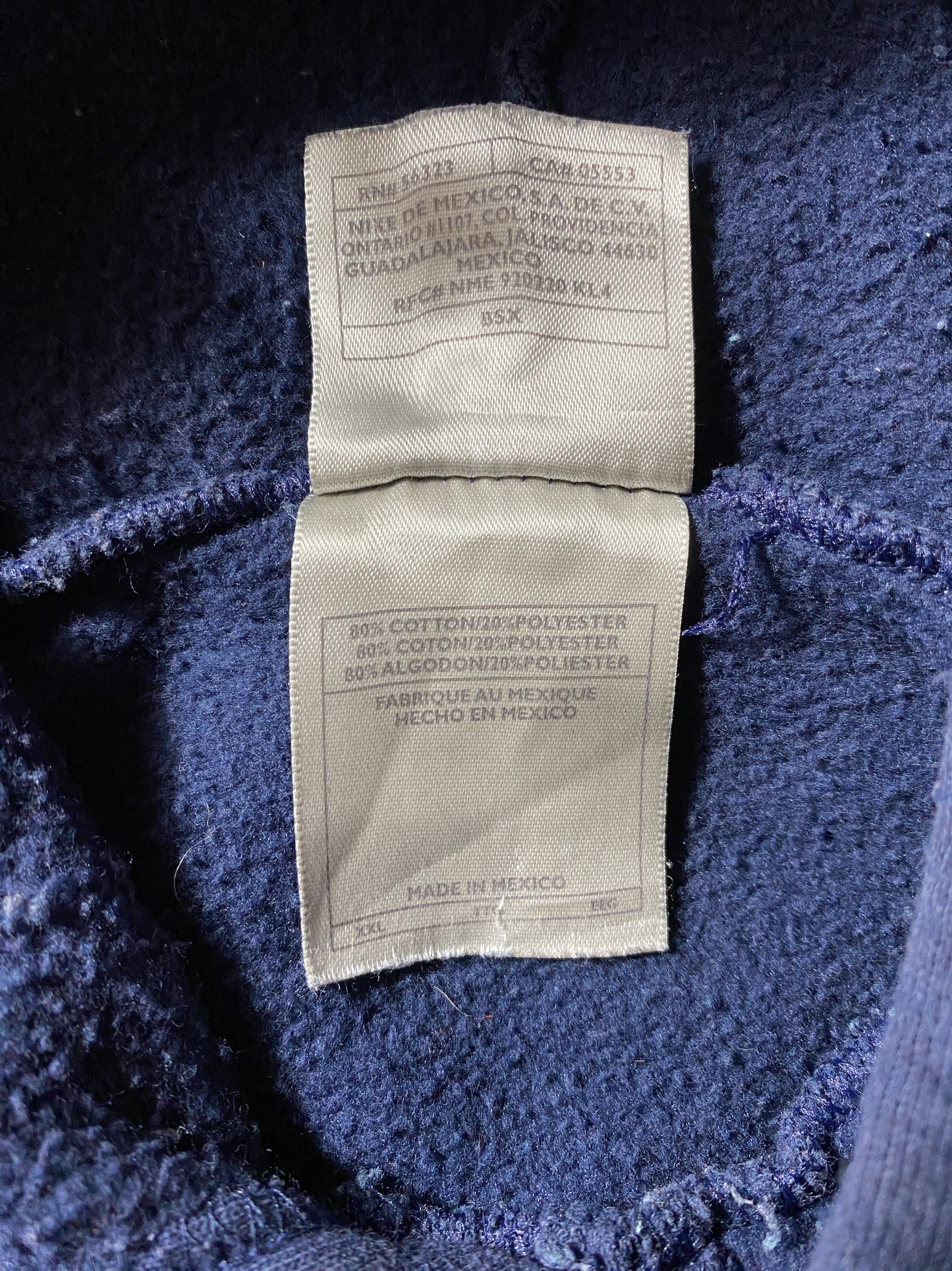 00’ NIKE CENTER SWOOSH Size XXL Vintage Hoodie Sweat-shirt / E8282S