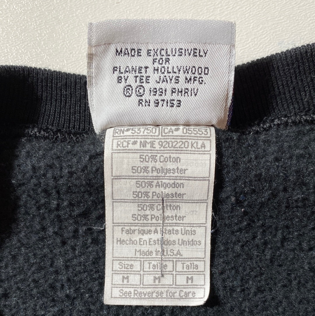 00' PLANET HOLLYWOOD Made in USA Size M Vintage Sweat-shirt / G4267S