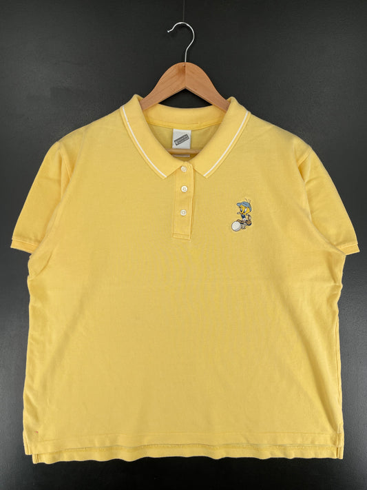 .2000 LOONEY TUNES TWEETY Size XL Vintage Polo-Shirt / E8469B