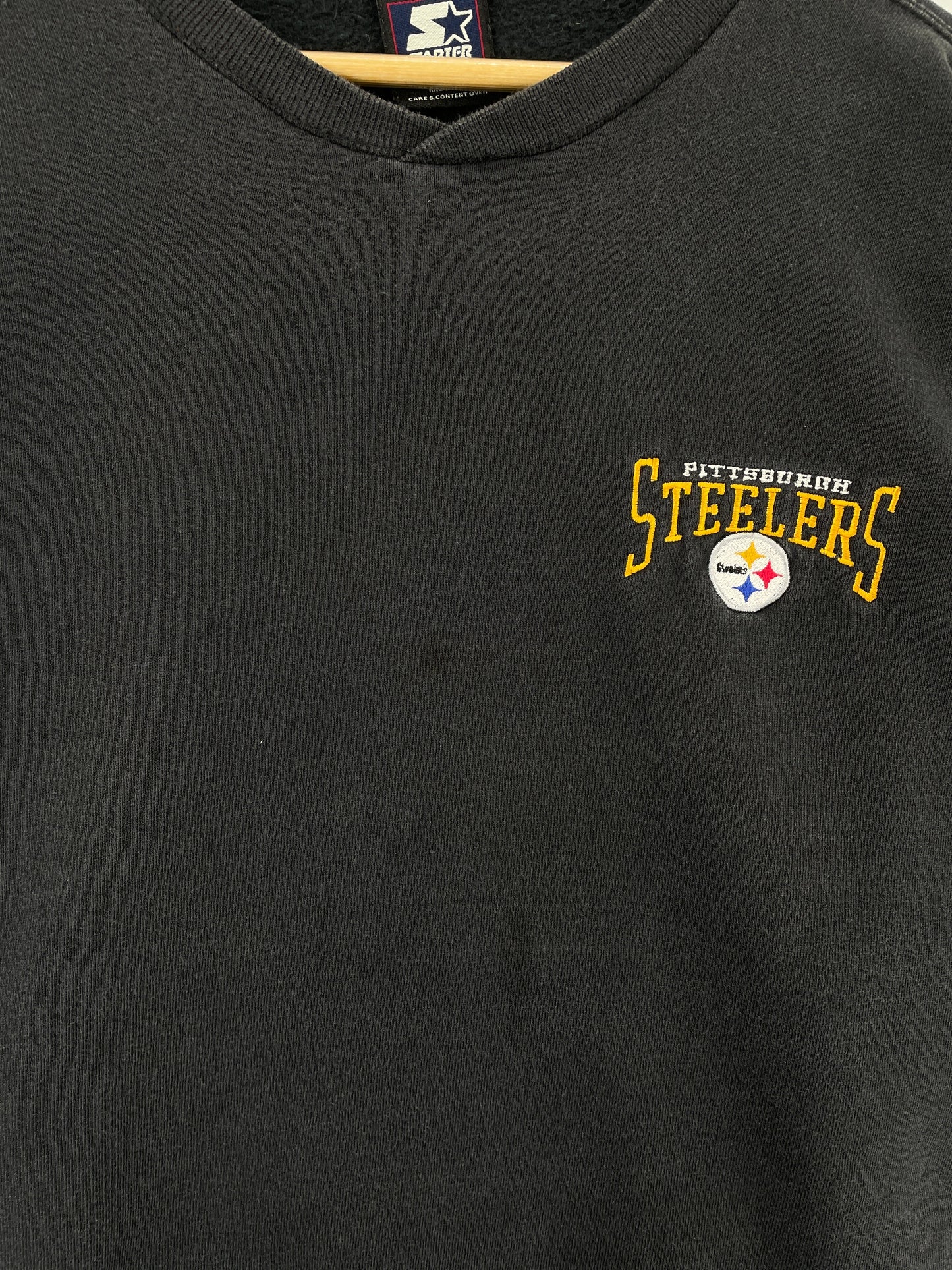90's STARTER x PITTSBURGH STEELERS Made in USA Size XXL Vintage NFL Sweat-Shirt / G4242S
