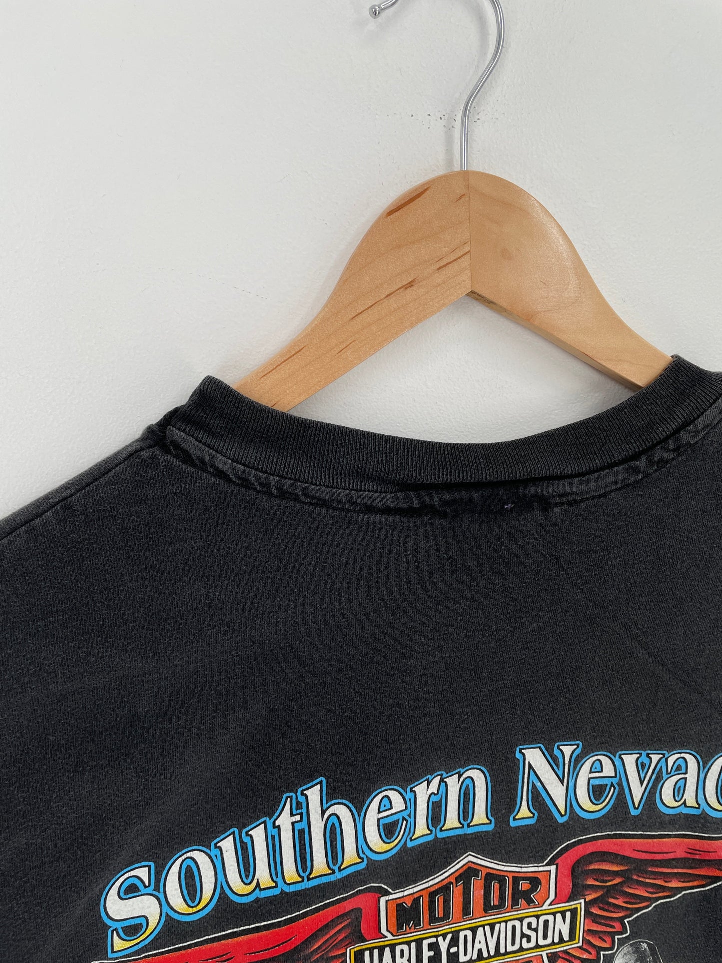 1992 HARLEY DAVIDSON SOUTH NEVADA Made in USA Size No Tag(Approx.XL) Vintage Racing T-Shirts / E8529T