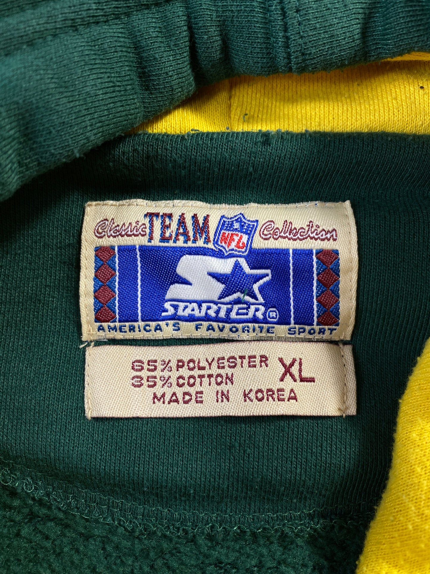 90's STARTER x GREEN BAY PACKERS Size XL Vintage NFL Hoodie Sweat-Shirt / F9156S
