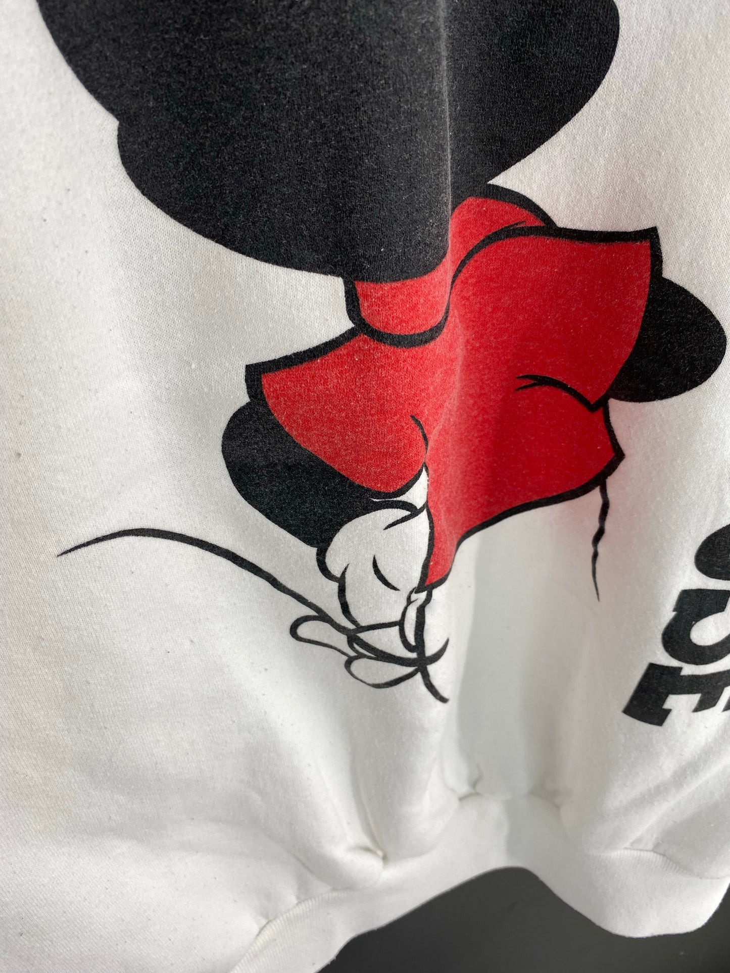 90’s DISNEY MICKEY Made in USA Size No Tag (Approx.XL) Vintage Sweat-shirt / E7746S