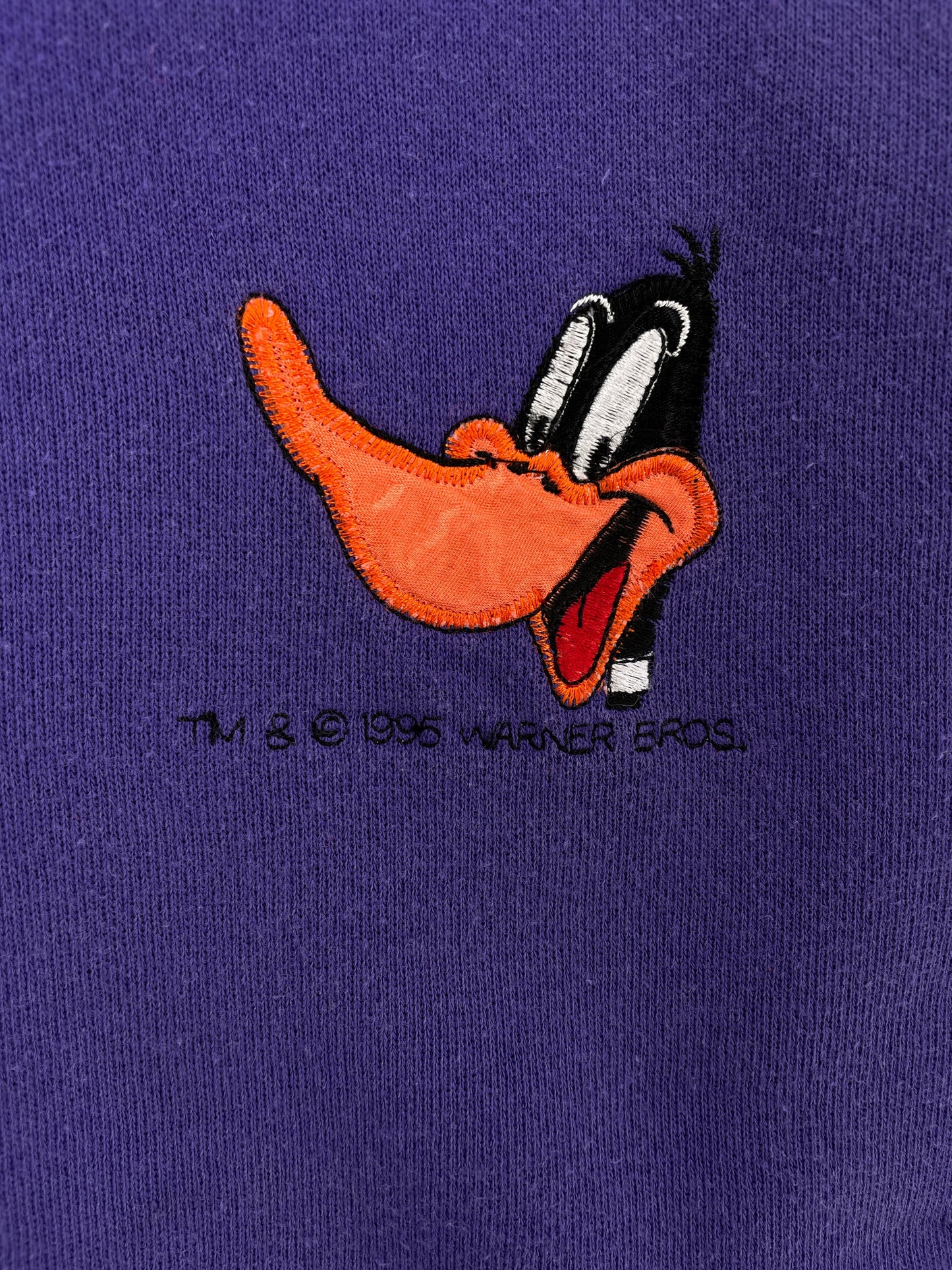 1995 LOONEY TUNES DAFFY DUCK Made in USA Size M Vintage Sweat-shirt / G5664S
