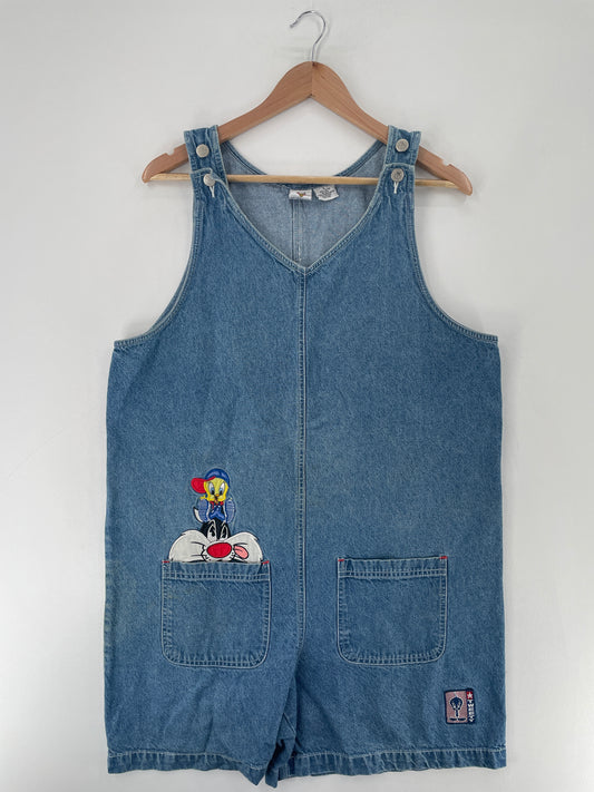 .1998 LOONEY TUNES Size L Vintage Denim Overall / E7880P