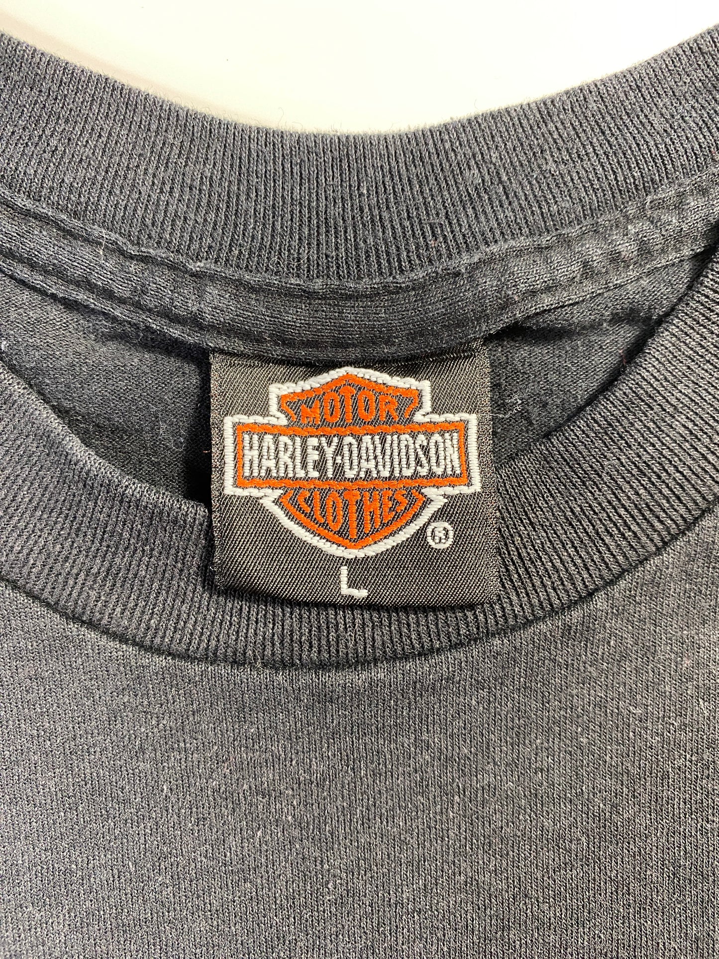 1990 HARLEY DAVIDSON Made in USA Size L Vintage T-Shirt / E8559T