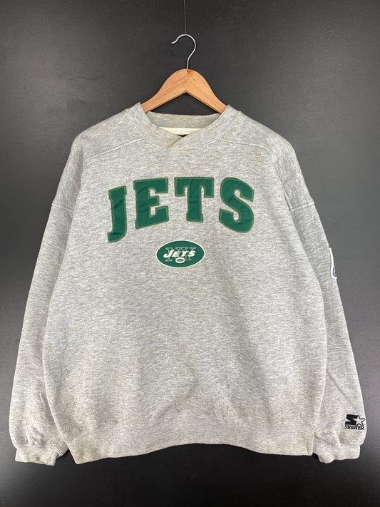90’s STARTER x NEW YORK JETS Size XL Vintage NFL Sweat-Shirt / F613S