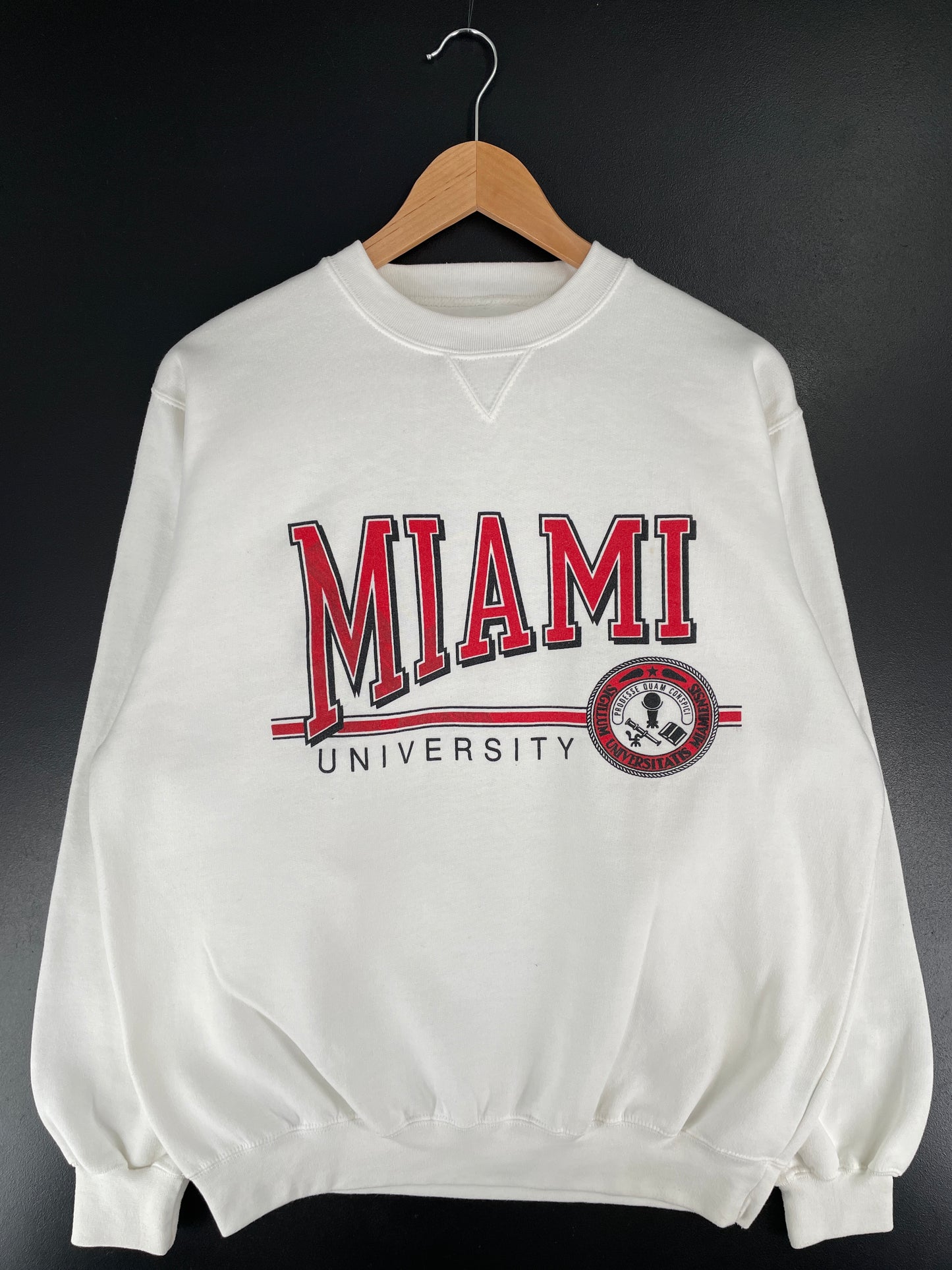 00' MIAMI UNIVERSITY Size L Vintage College Sweat-Shirt / E7061S