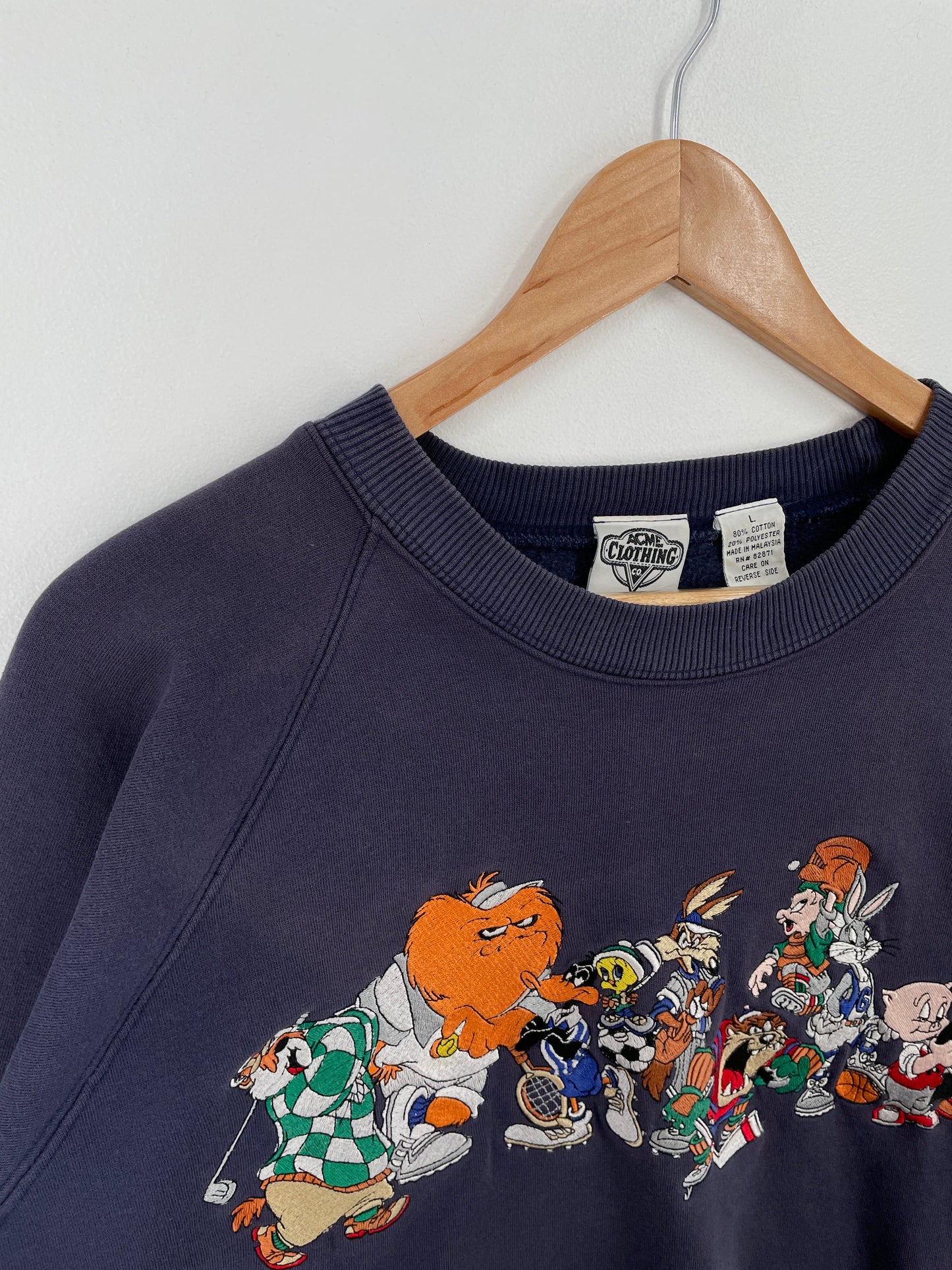 1991 LOONEY TUNES Size L Vintage Sweat-Shirt / F7900S